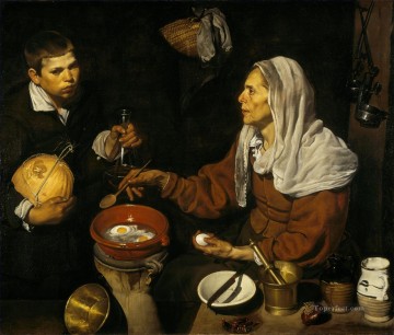  Diego Painting - Old Woman Poaching Eggs Diego Velazquez